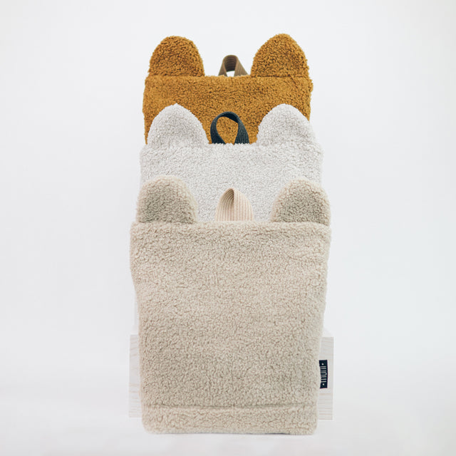 Beige Teddy backpack