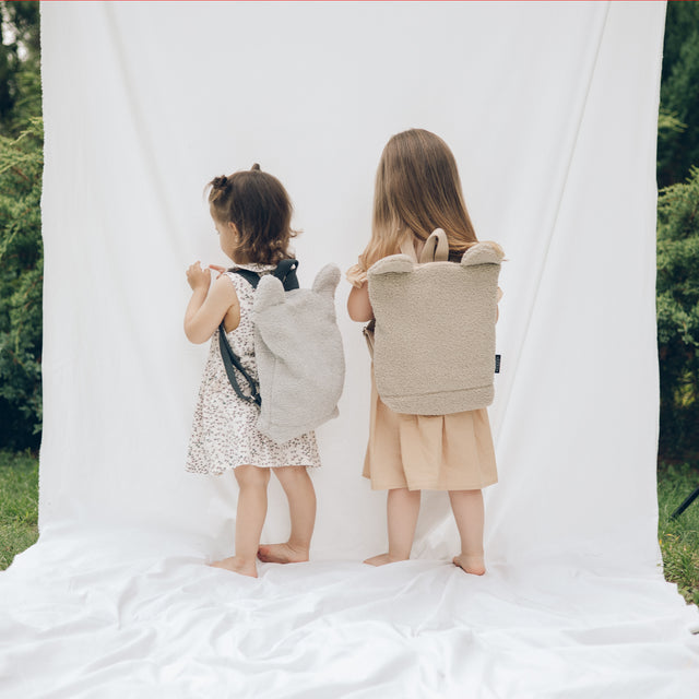 Beige Teddy backpack