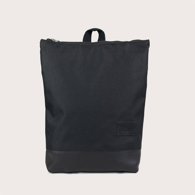 Backpack with black leather