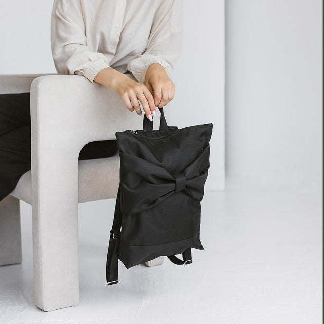 Backpack Black Bow