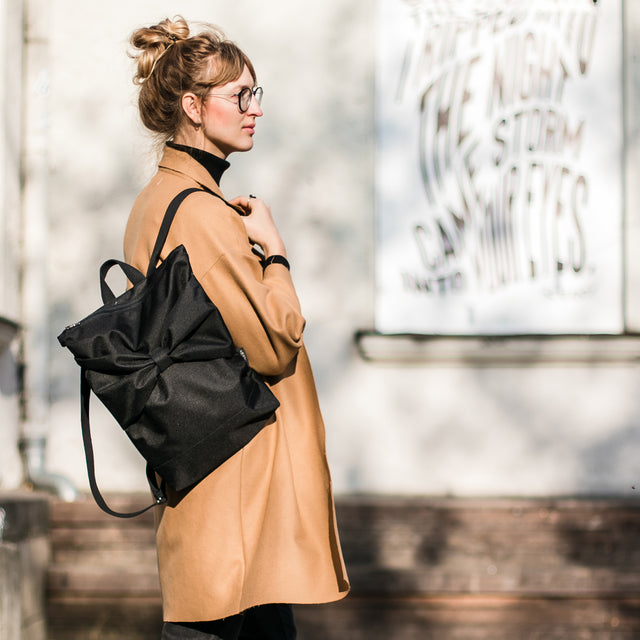 Women's Backpack Black Bow - Muni