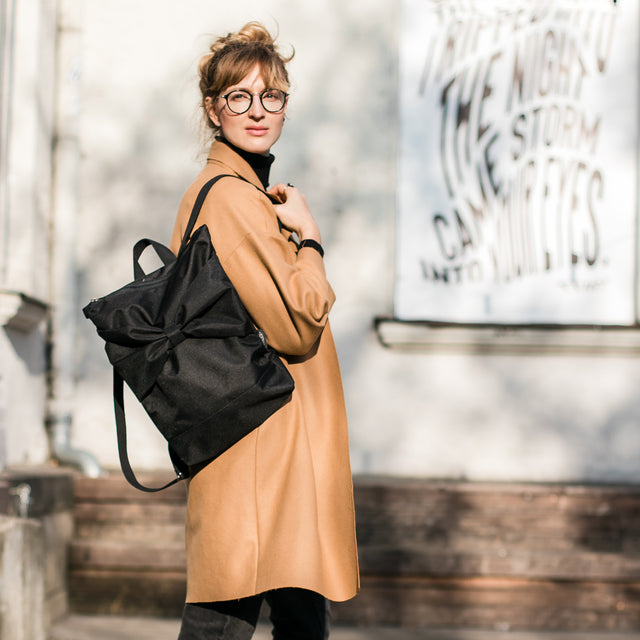 Women's Backpack Black Bow - Muni