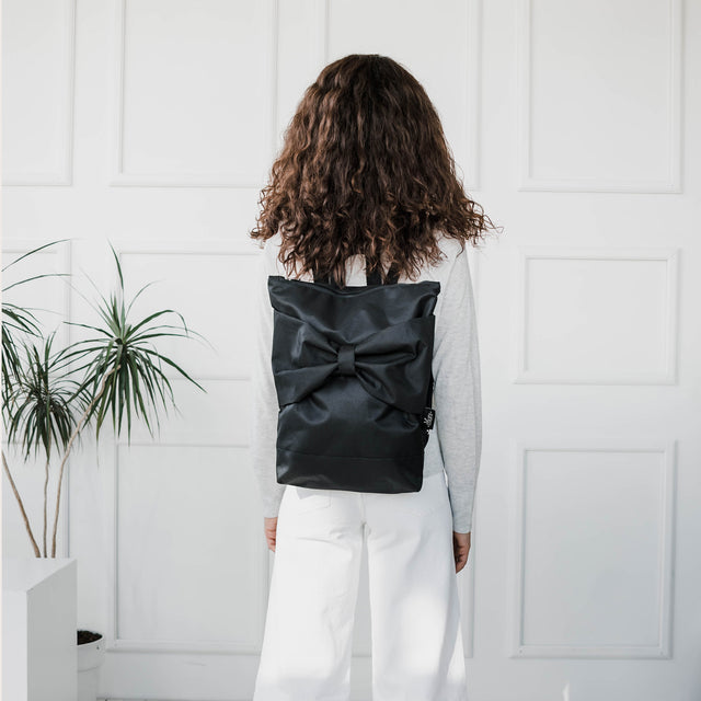 Women's Backpack Black Bow - Muni