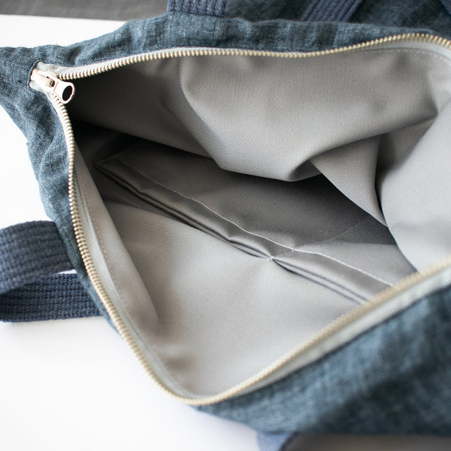 Linen Tote bag Blue - Muni