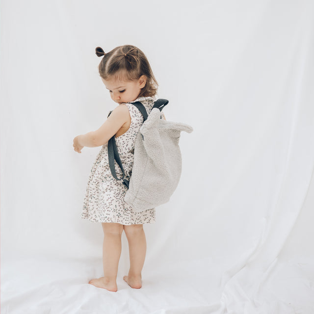 Grey Teddy backpack