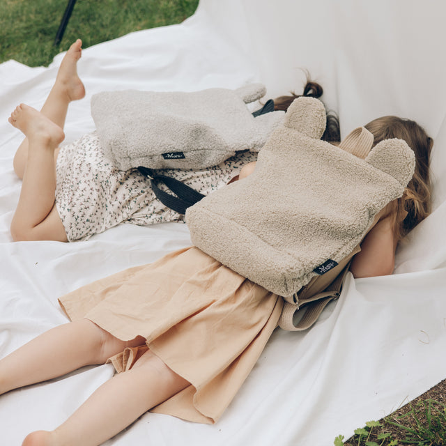 Grey Teddy backpack