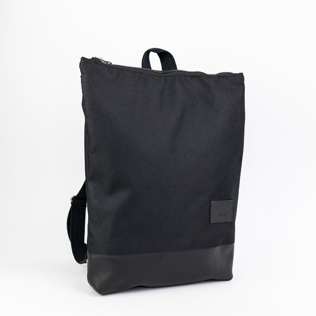 Backpack with black leather